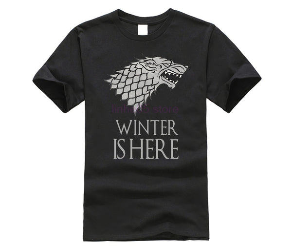 Game of Thrones Wolf Black T Shirts