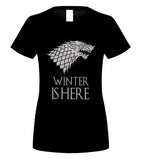 Game of Thrones Wolf Black T Shirts